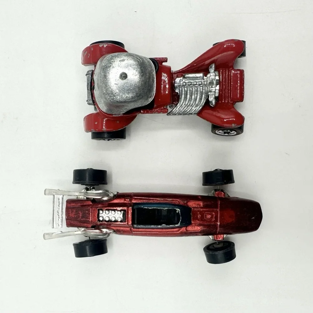 Vintage Hot Wheels Redline Red Indy Baron & Red Baron Toy Car READ
